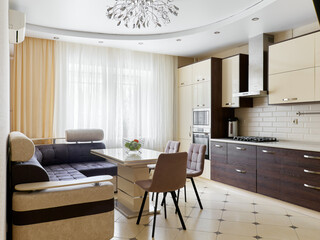 interior design. interior photography of an apartment for rent. One-room apartment with a simple and cozy design. High quality photo