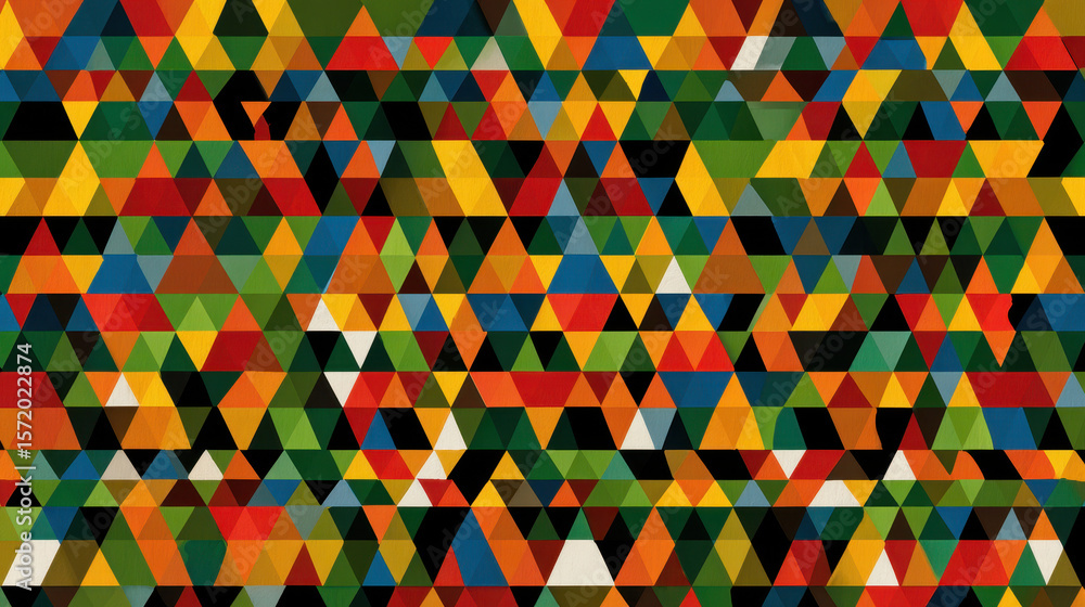 Poster abstract triangular tessellation: colorful geometric pattern design