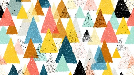 Fototapeta premium Abstract Triangle Pattern: Colorful Geometric Background Illustration