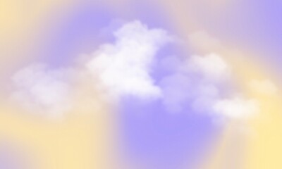 Fototapeta premium Gradient Pastel White Png Cloud Background