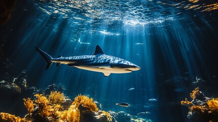 shark in aquarium