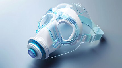 3d Isometric icon of respiratory oxygen mask