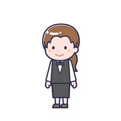 配膳係／ななめ／女性 09