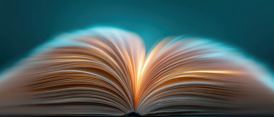 Premium glowing open book with ethereal light and knowledge illumination modern education and literacy content for inspiring social media campaigns