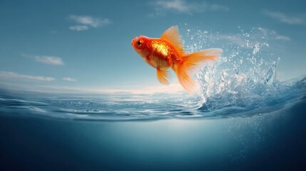 Jumping Goldfish: Symbol of Career Advancement & Progress