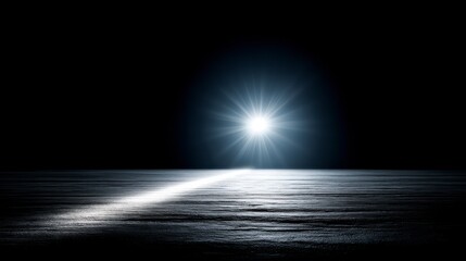Obraz premium Bright light burst emanating from dark background over textured surface