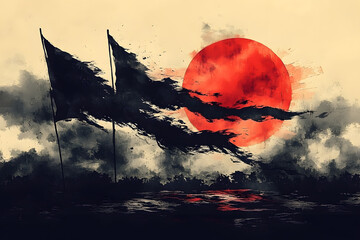 scary halloween background, concept design tattoo
