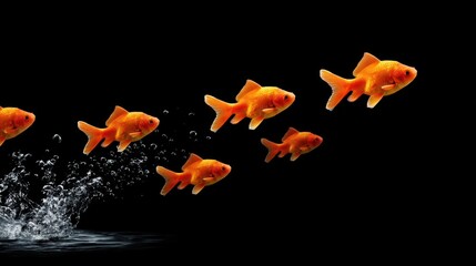 Jumping Goldfish: Symbol of Career Advancement & Progress
