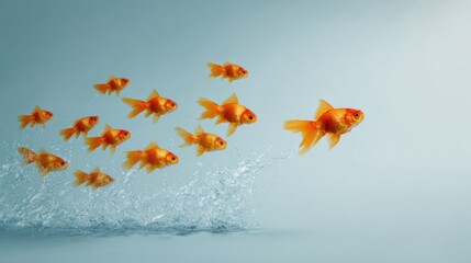 Jumping Goldfish: Symbol of Career Advancement & Progress