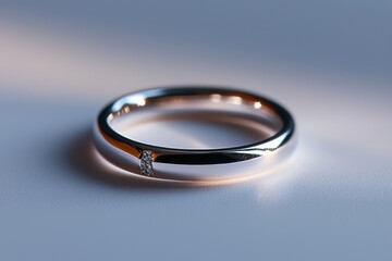 Elegant silver ring showcased on a soft surface jewelry photography minimalist style close-up perspective highlighting craftsmanship