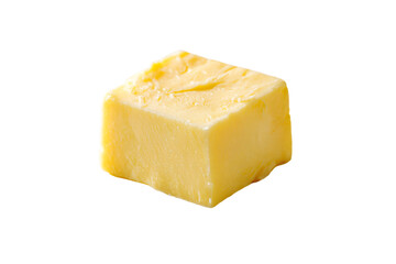 3D Render a block of cheese sitting on top of a white surface