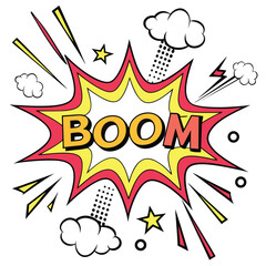 Comic explosion graphic design