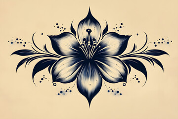 abstract floral background, concept design tattoo