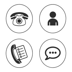 Naklejka premium Communication icons business icons