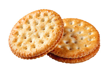 3D Render two crackers are stacked on top of each other