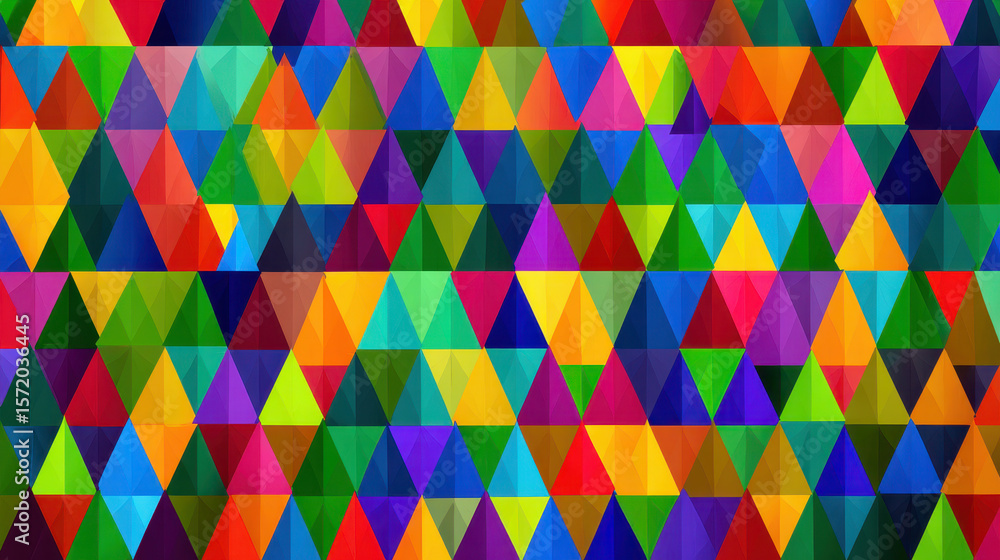 Poster vibrant geometric triangular pattern background