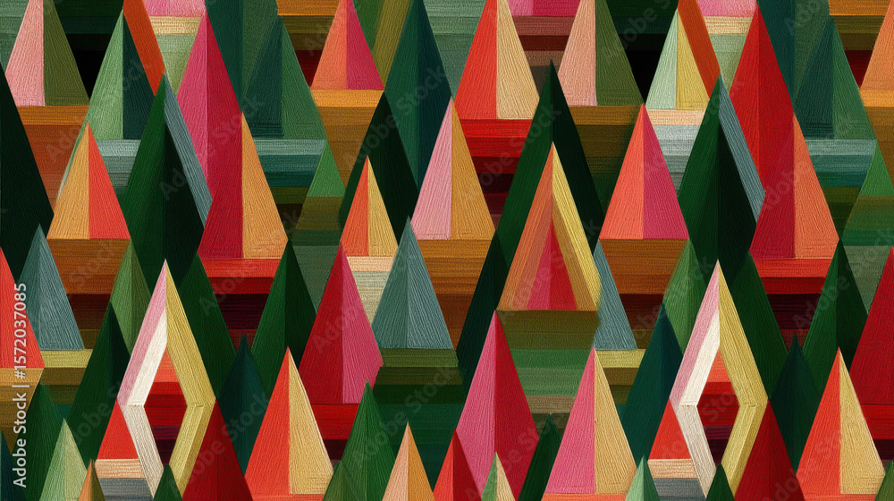 Poster abstract geometric triangle pattern - retro style background