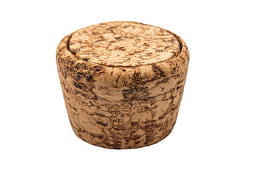 3D Render a corked container with a lid on a white surface