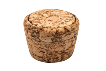 3D Render a corked container with a lid on a white surface