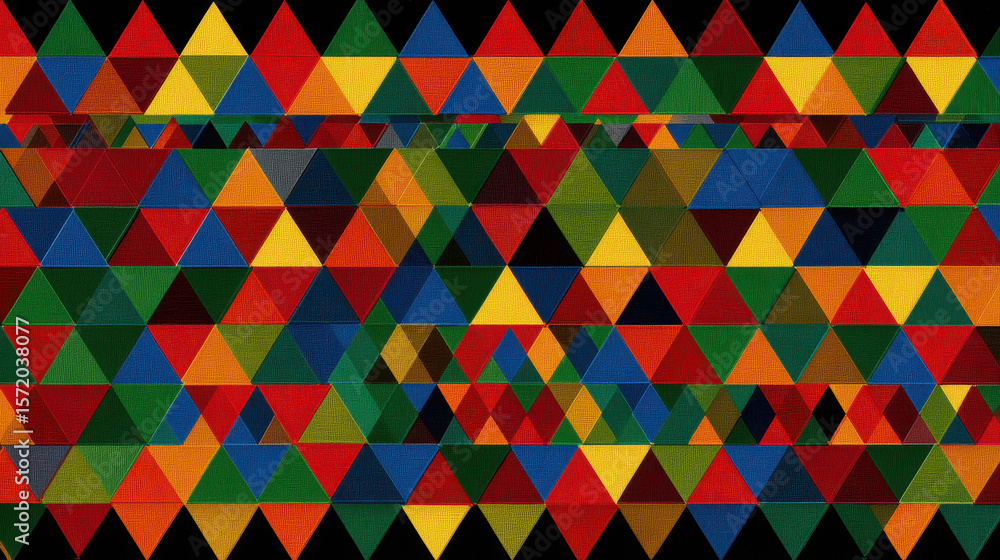 Poster dynamic geometric triangle pattern: vibrant & abstract background