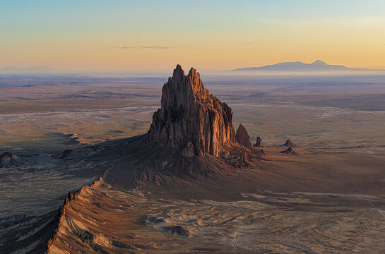 Shiprock New Mexico Drone View