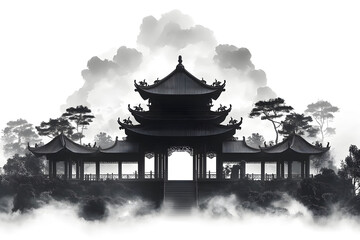 temple of heaven in beijing, concept design tattoo