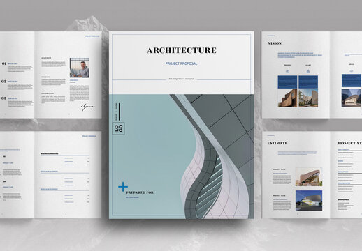 Blue Architecture Project Proposal Brochure Layout