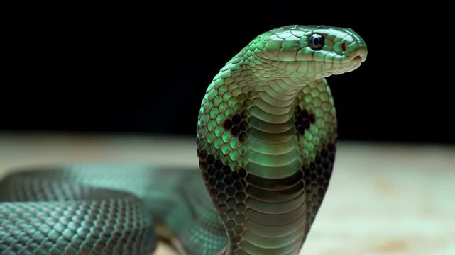 close up of a snake in the zoo
