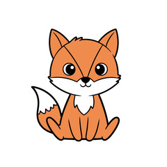 Cute Cartoon Fox Illustration for Kids