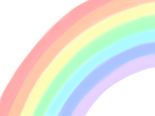 手描きシンプルな虹の背景素材