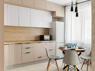 interior design. interior photography of an apartment for rent. One-room apartment with a simple and cozy design. High quality photo