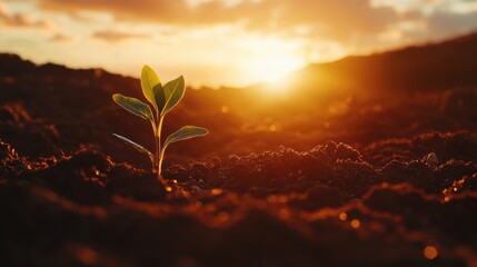 Sunrise Sprout: A New Beginning in the Golden Hour