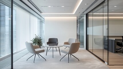 Modern Minimalist Office Waiting Area Design