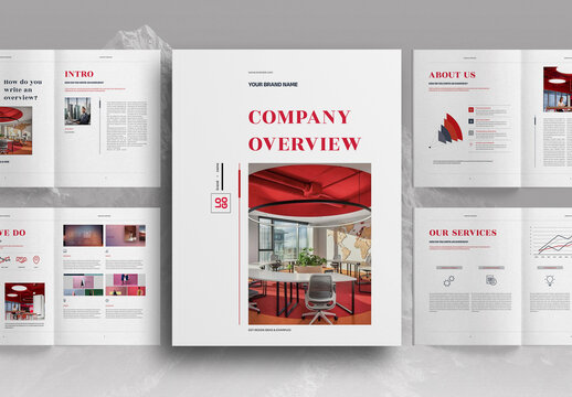 Red Company Overview Brochure Layout