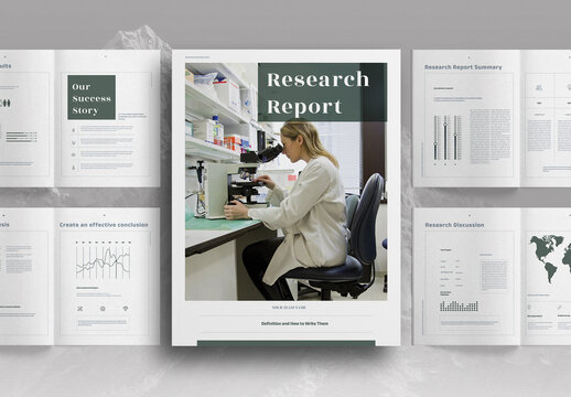 Olive Green Research Report Brochure Layout