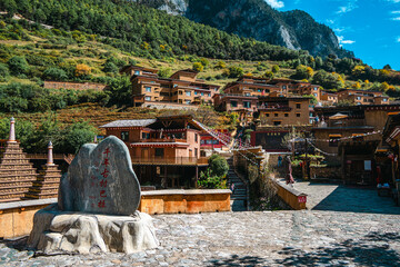 Traditional Bala Village in the Hills of Balagezong