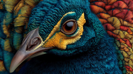 Vivid Peacock Portrait Reveals Exquisite Feather Detail and Intense Gaze