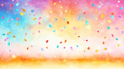 Colorful confetti celebration abstract festive background. Joyful party atmosphere. Vibrant cheerful design, vibrant texture, joyful event, festive mood, creative digital illustration, background for