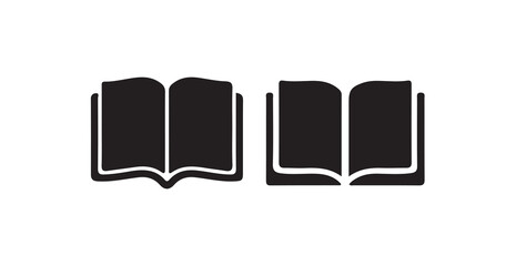 book icon set. education concept, Open book icon isolated on white background, vector illustration eps 10.