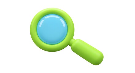 3D Cartoon Magnifying Glass