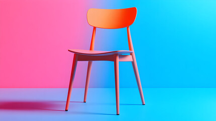 Illuminated chair dual color gradient studio