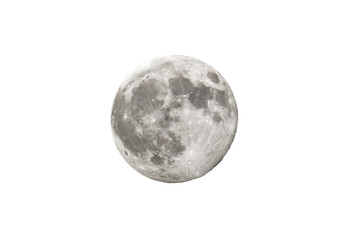 3D Render a plane flying in front of a full moon