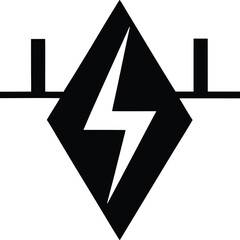 electricity vector icon. Charging Related Vector Icon.