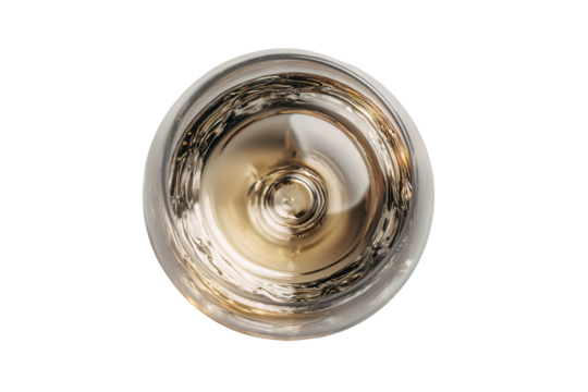 3D Render a glass of wine with a swirl in it