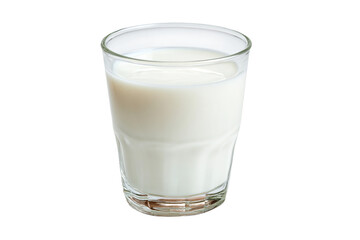 3D Render a glass of milk on a white background