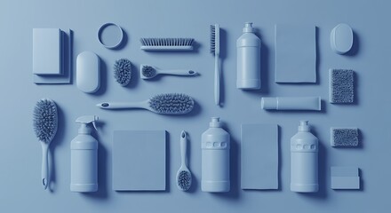 Cleaning Supplies Flat Lay