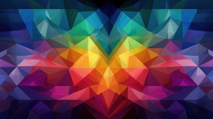 Symmetrical Geometric Pattern: Abstract Colorful Background