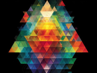 Overlapping Triangles: Colorful Abstract Geometric Art