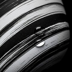 Water Drop on Black and White Surface