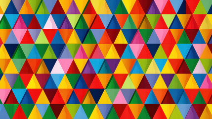 Colorful Triangle Pattern: Geometric Abstract Background
